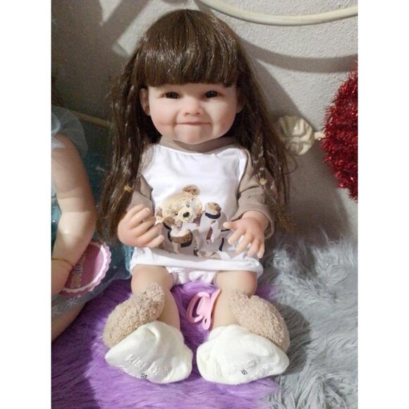 🆕18 inch Full Cloth Body With Vinyl Limbs Baby Doll Lily Mae Reborn Baby Girl - Picture 3 of 10